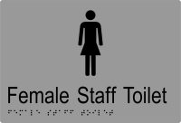 Female Staff Toilet w Braille