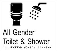 All Gender Toilet & Shower w Braille