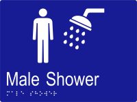 Male Shower w Braille