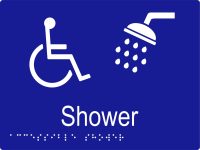 Accessible Shower w Braille