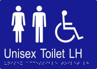 Unisex Accessible Toilet LH w Braille