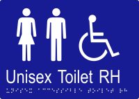 Unisex Accessible Toilet RH w Braille