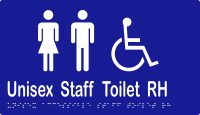 Unisex Accessible Staff Toilet RH w Braille